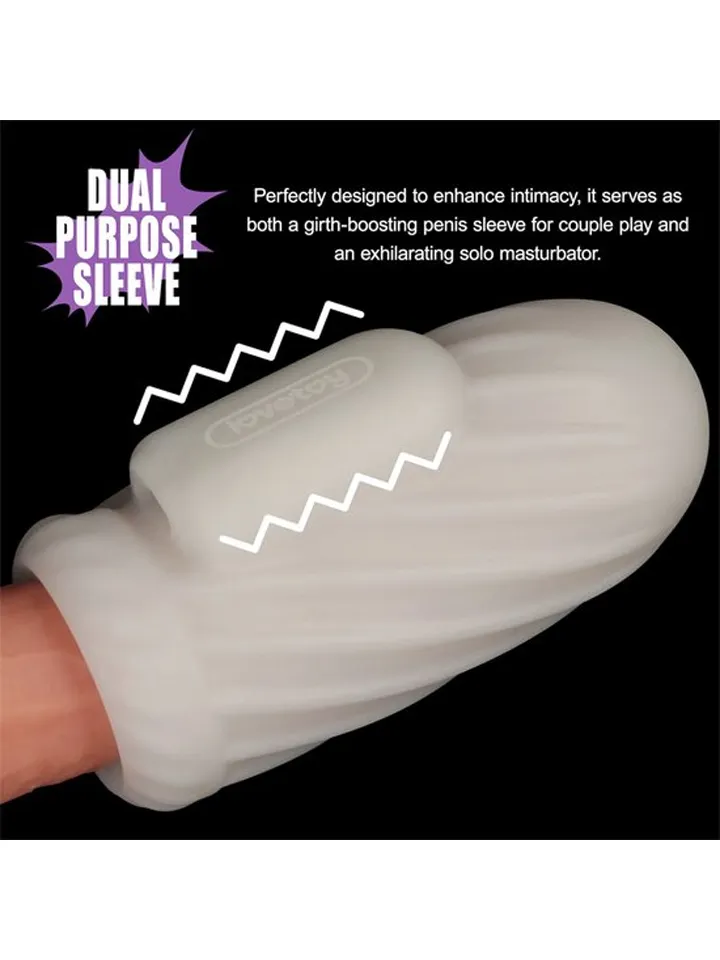 Knights Ring Vibrating Dual Purpose Sleeve-Spiral - Vibrierender Penisverlängerer 4 [full]