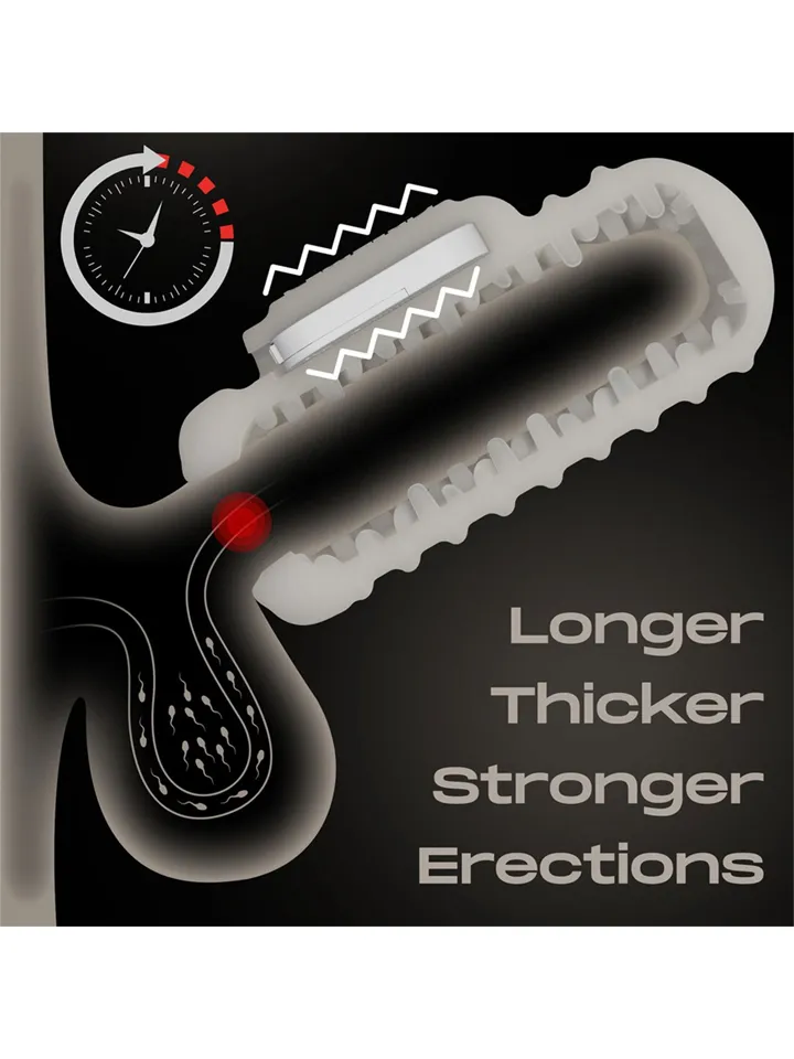 Knights Ring Vibrating Dual Purpose Sleeve-Wavy - Vibrierender Penisverlängerer 2 [full]
