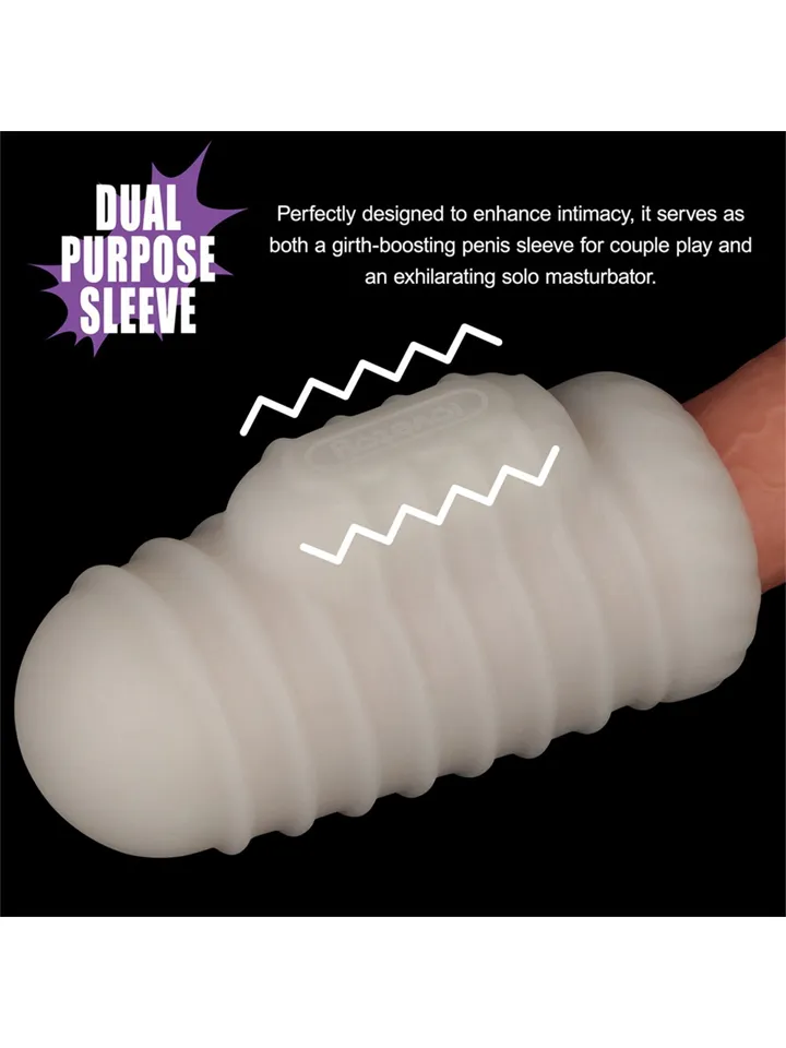 Knights Ring Vibrating Dual Purpose Sleeve-Wavy - Vibrierender Penisverlängerer 4 [full]