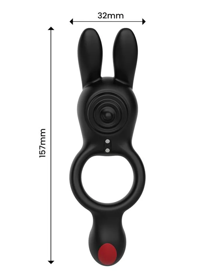 Konny Vibrating Rabbit Double Cockring - Penisring für den Mann 3 [full]