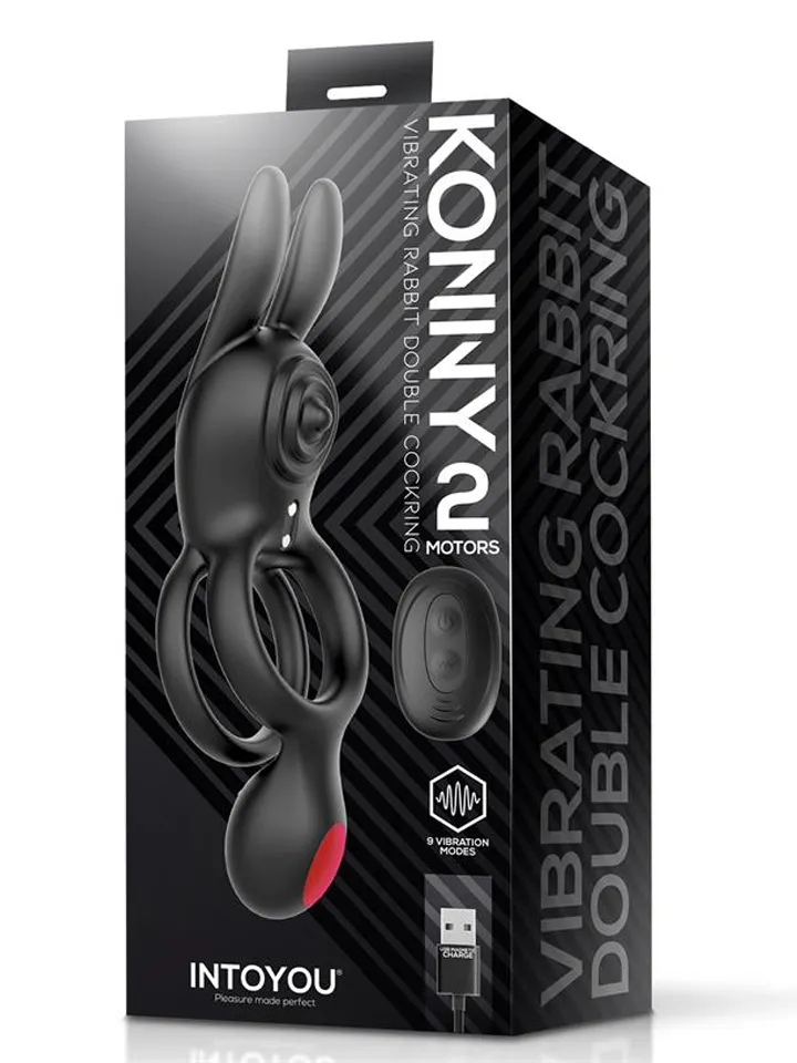 Konny Vibrating Rabbit Double Cockring - Penisring für den Mann 5 [full]
