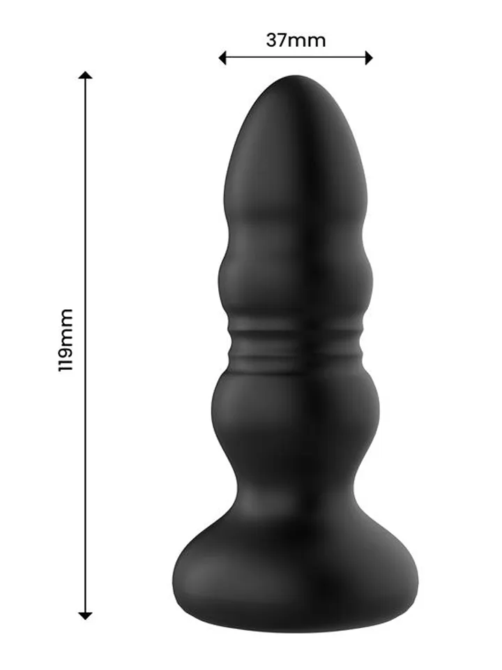 Krax Butt Plug With Vibration, Thrusting & Led Light - Vibrierender Analplug 3 [full]