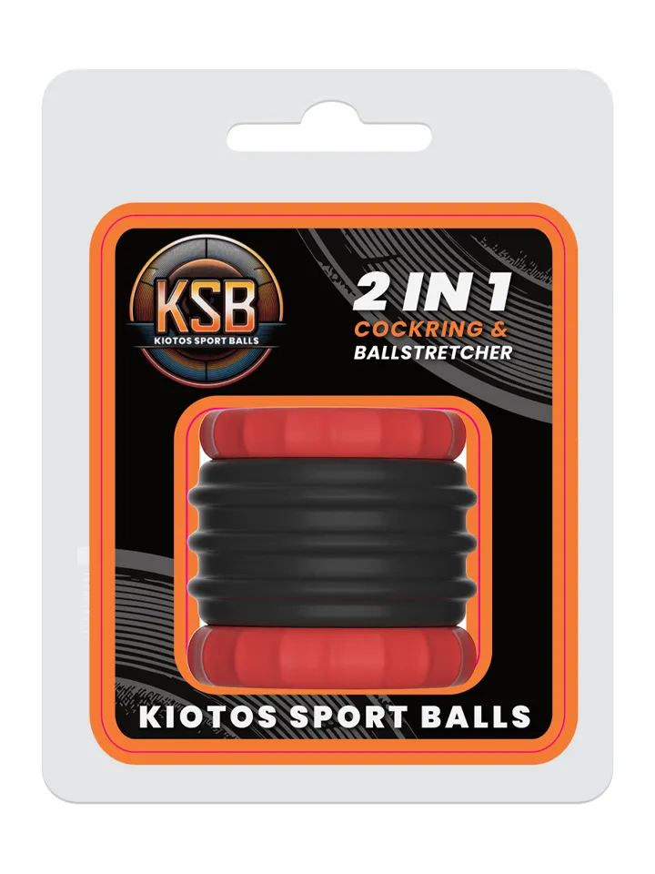 KSB 2in1 Silicone Cockring & Stretcher Black - Ball Stretcher 1 [full]