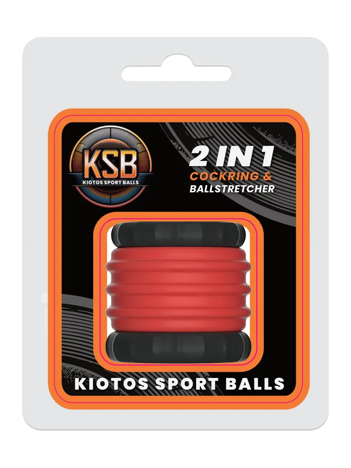 KSB 2in1 Silicone Cockring & Stretcher Red - Ball Stretcher 1 [full]