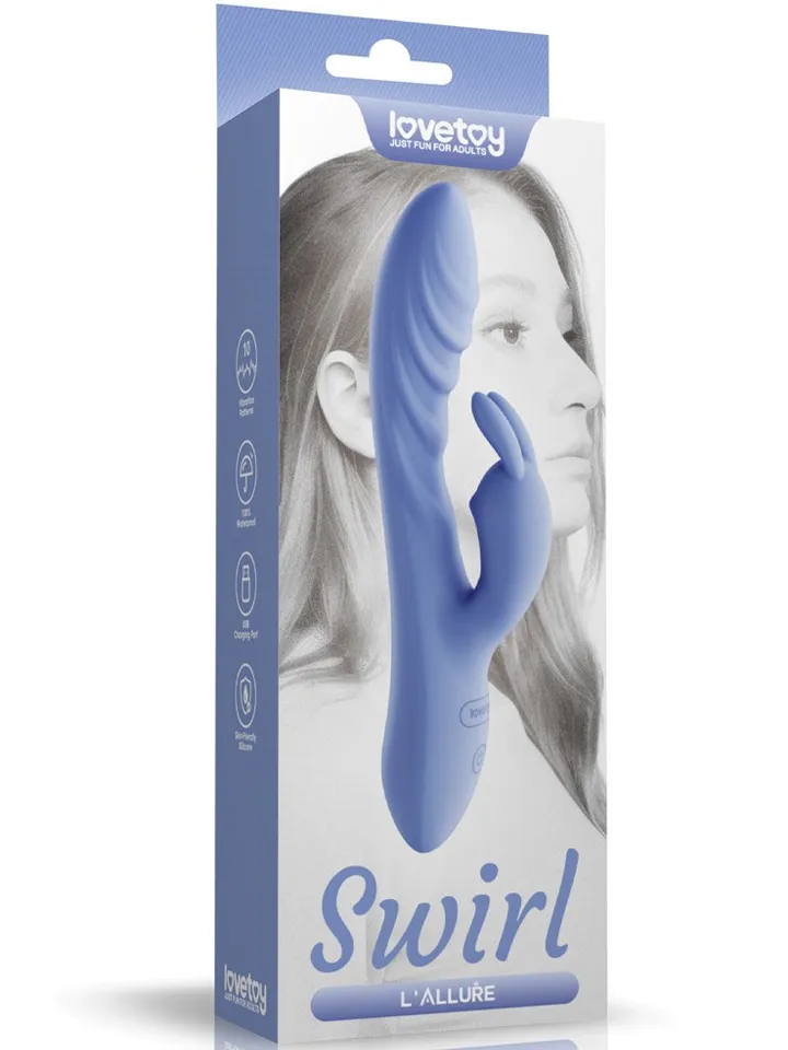 L'Allure Swirl Rechargeable Vibrator - Rabbit-Vibrator 4