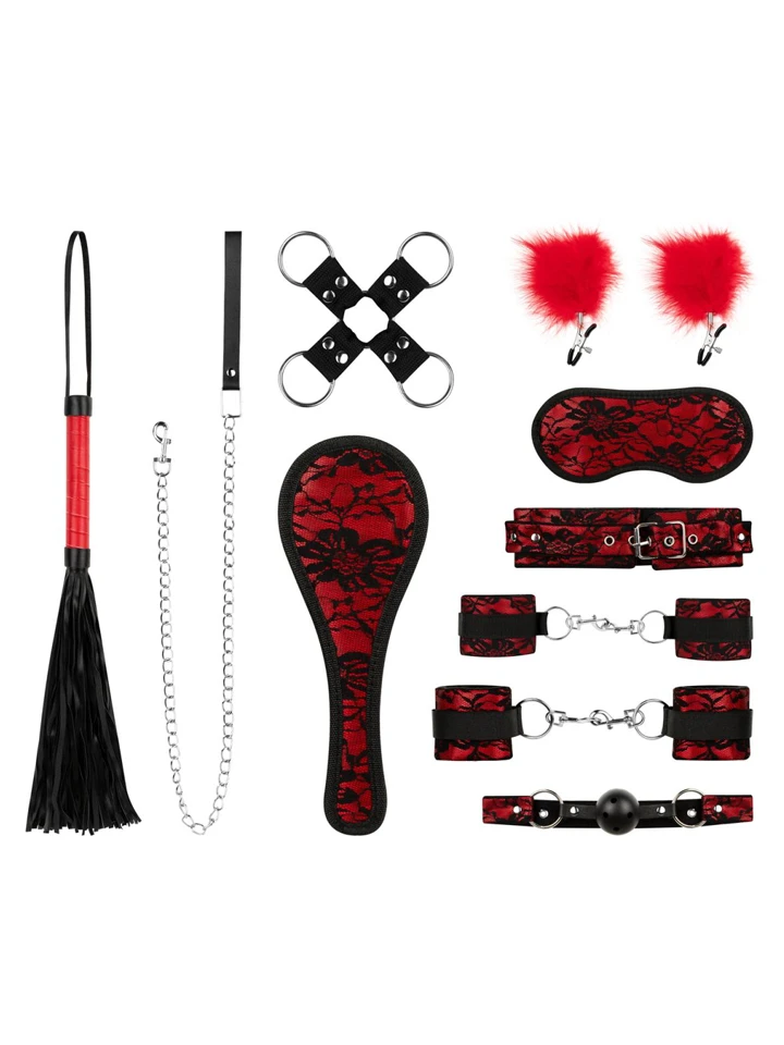Lace & Leather Look 8-pcs Bondage Set - Bondage-Set 2 [full]