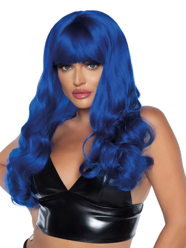 Leg Avenue Misfit Long Wavy Wig Blue - Perücke 1 [full]