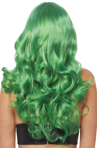 Leg Avenue Misfit Long Wavy Wig Green - Perücke 2