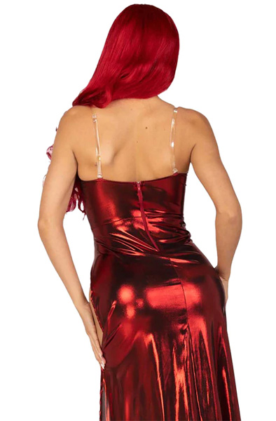 Leg Avenue Schimmernder Bodysuit Rot - Rollenspiele & Verkleidungen 2