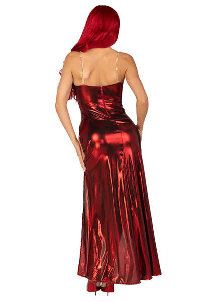 Leg Avenue Schimmernder Bodysuit Rot - Rollenspiele & Verkleidungen 4