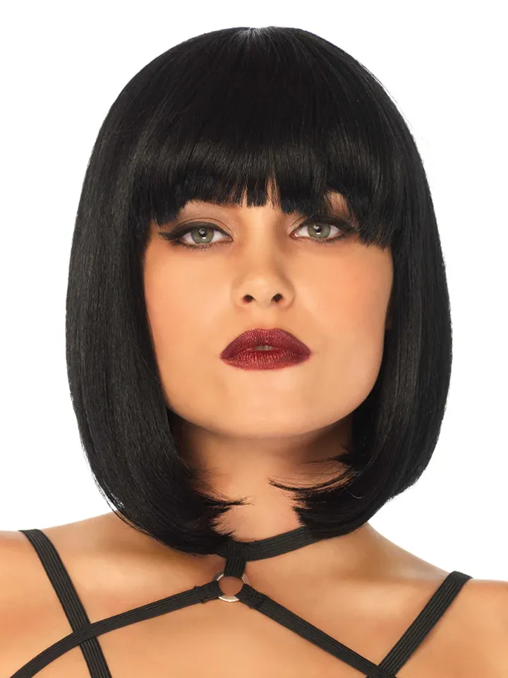 Leg Avenue Short Natural Bob Wig - schwarze Perücke 1 [full]