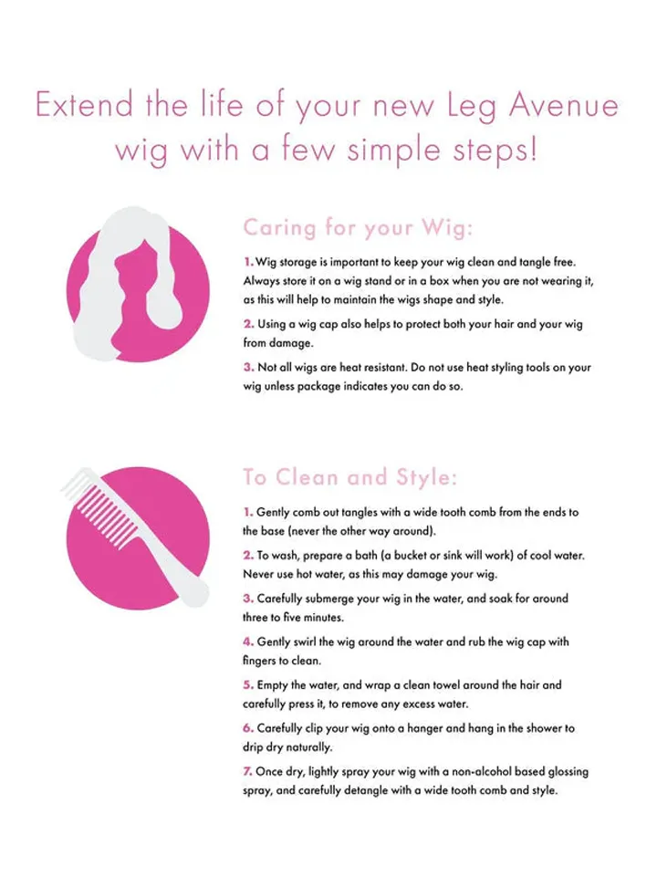 Leg Avenue Short Natural Bob Wig - schwarze Perücke 2 [full]