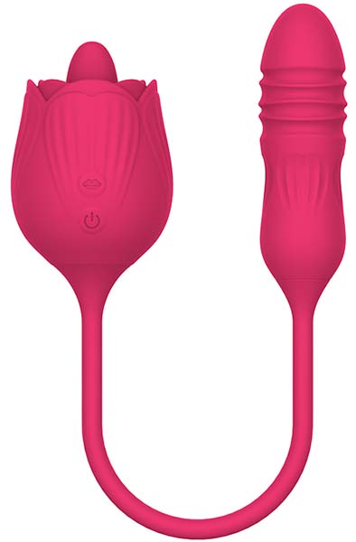 Licking Rose + Thrusting Dildo - Klitoris-Stimulator 1
