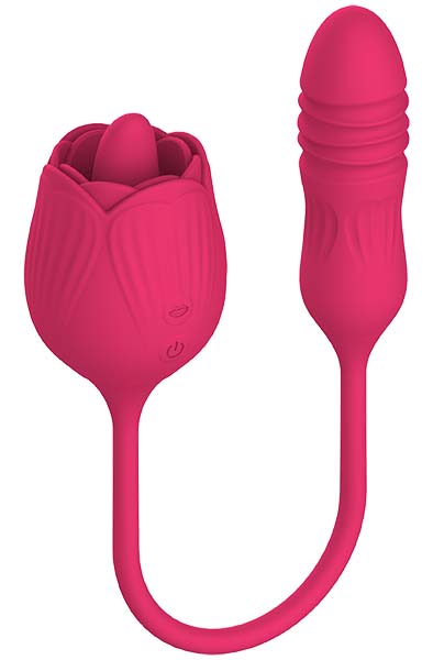 Licking Rose + Thrusting Dildo - Klitoris-Stimulator 2