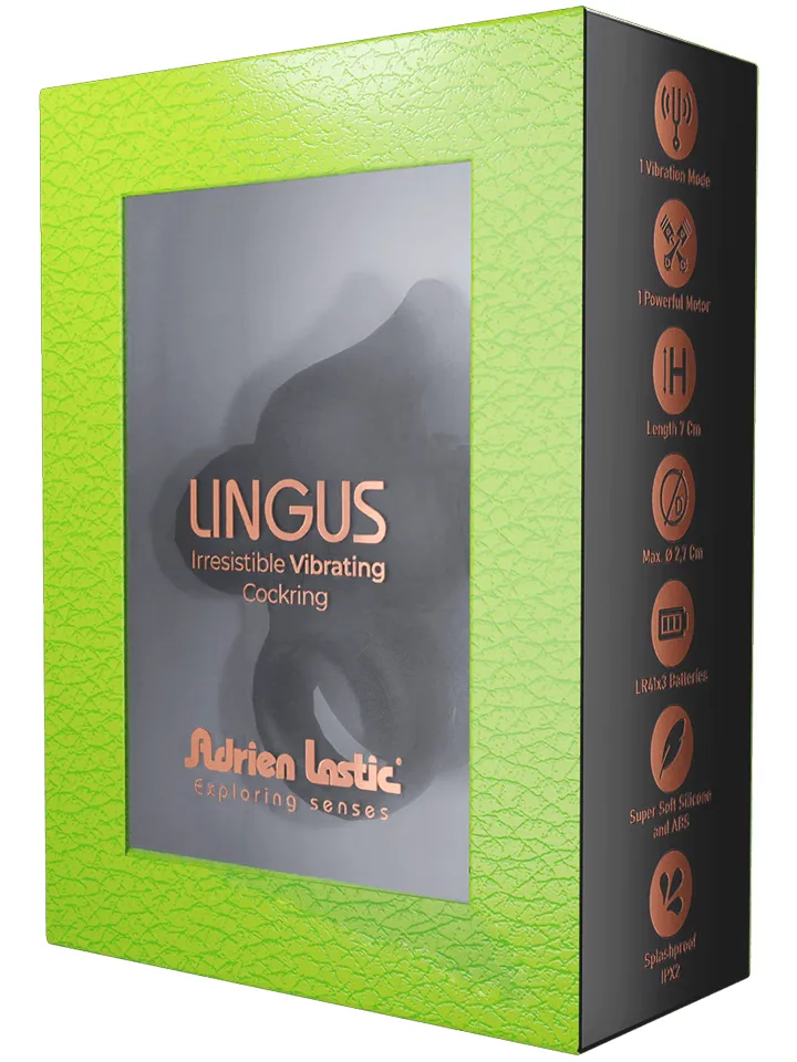 Lingus Vibrating Cock Ring Black - Vibrierender Penisring 5