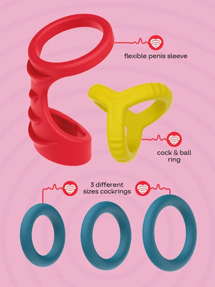 Long Play Love Cock Ring Set - Cockring-Set 2 [full]
