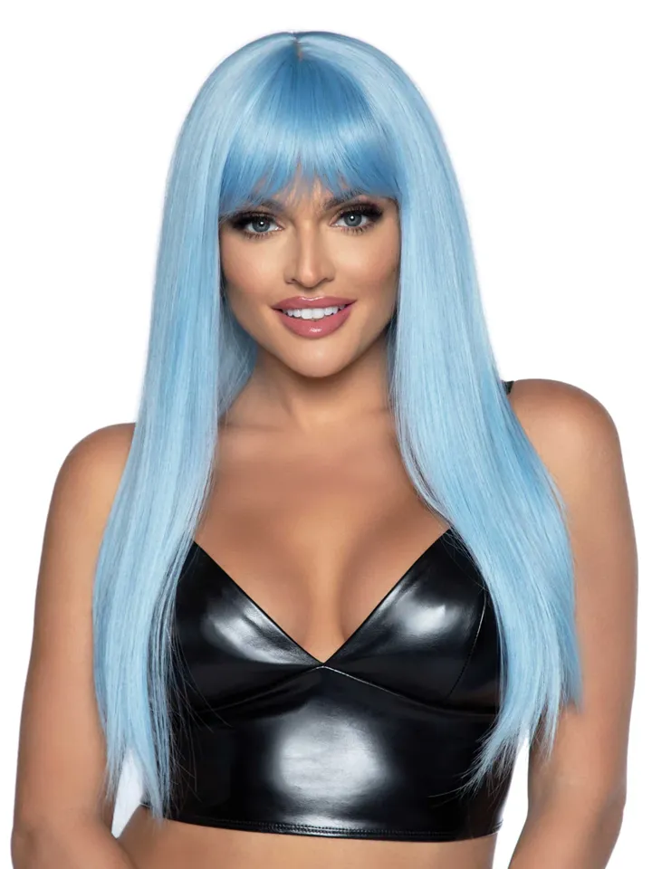 Long Straight Bang Wig Blue - Perücke 1 [full]