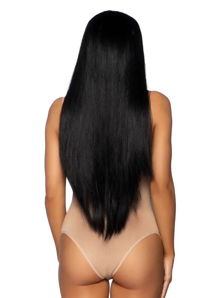 Long Straight Center Part Wig Black - Perücke 2 [full]