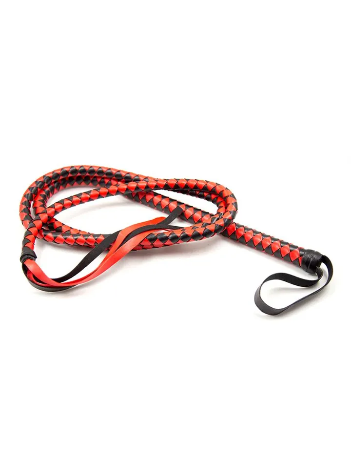 Long Whip Black & Red 210 cm - Peitsche 2 [full]