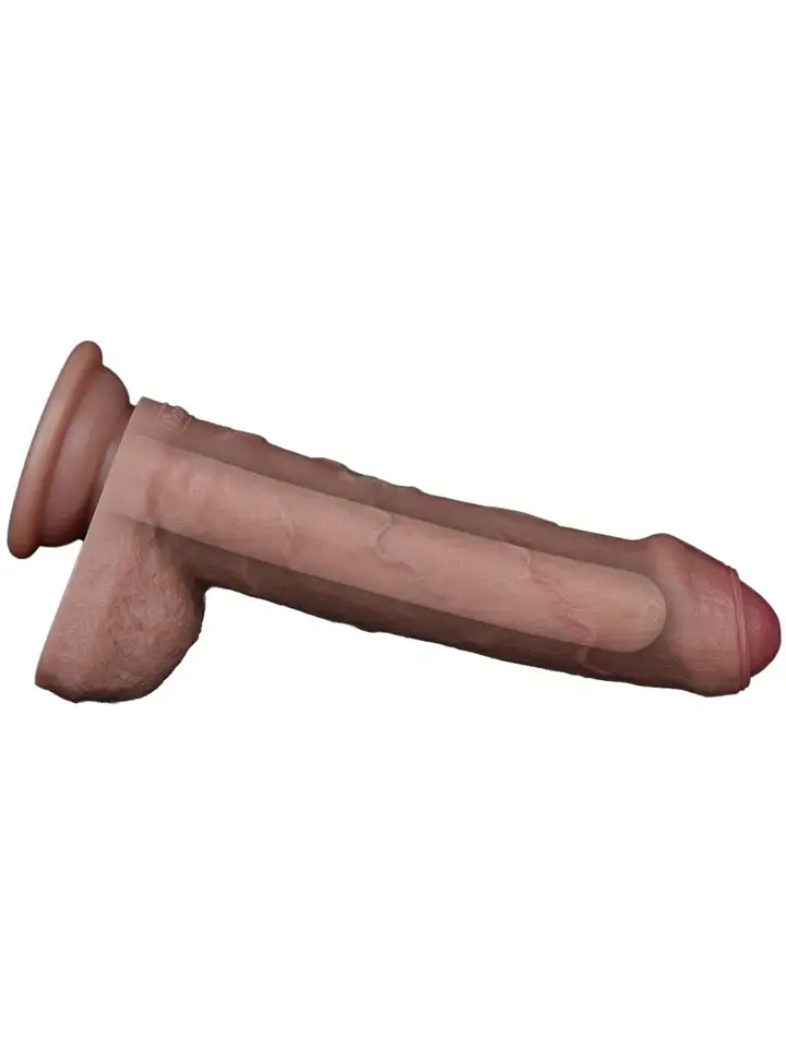 Lovetoy doppelschichtiges Silikon-Glied 20,3 cm - Realistischer Dildo 3