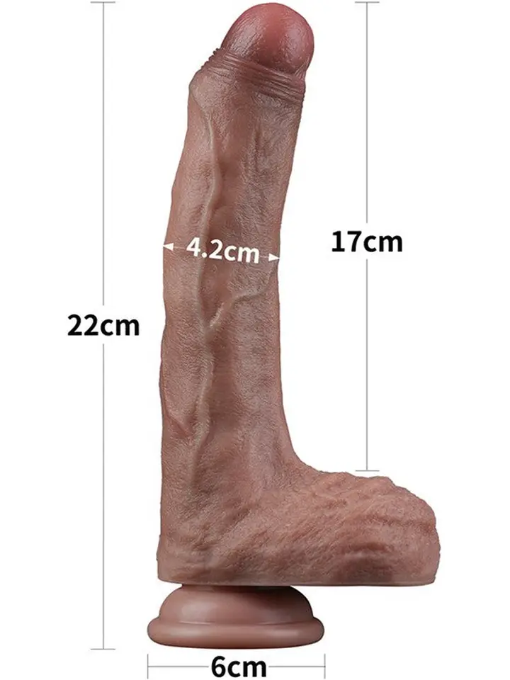 Lovetoy Doppelschichtiges Silikon-Glied 21,5 cm - Realistischer Dildo 2