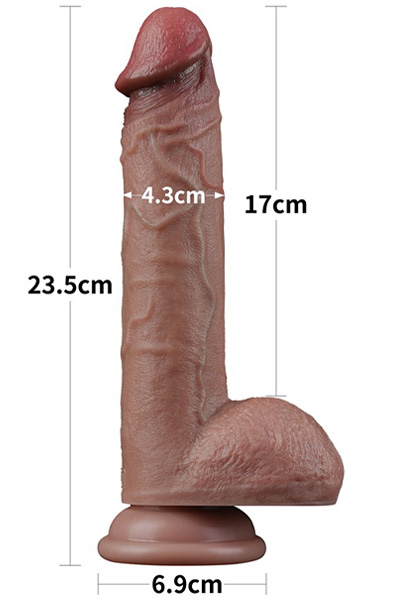 Lovetoy Dual Layered Silicone Dildo 23,5 cm - Realistischer Dildo 2