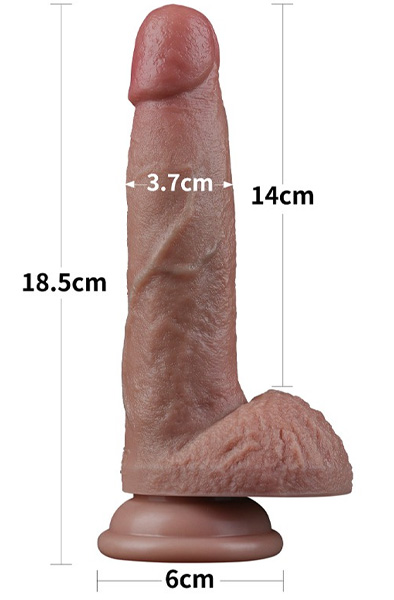 Lovetoy Dual Layered Silikon-Dildo 18,5 cm - Realistischer Dildo 2