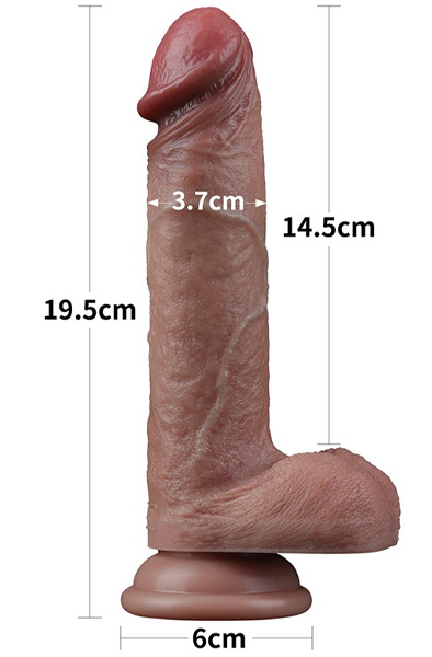 Lovetoy Dual Layered Silikon-Dildo 19,5 cm - Realistischer Dildo 3