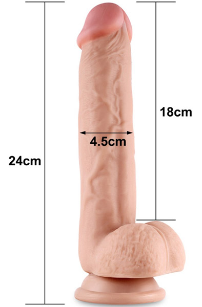 Lovetoy Gleithaut-Dildo 24 cm - Dildo 5