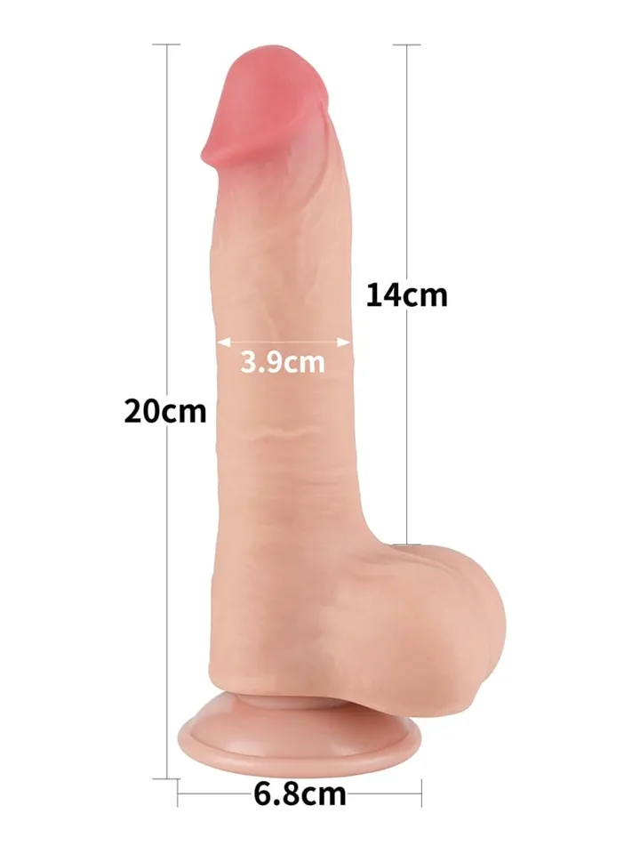 Lovetoy Sliding Skin Dual Layer Dildo 20 cm - Realistischer Dildo 2 [full]