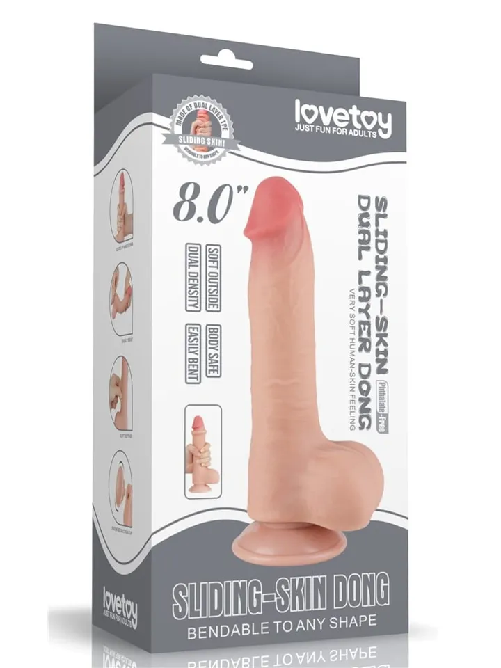 Lovetoy Sliding Skin Dual Layer Dildo 20 cm - Realistischer Dildo 5 [full]