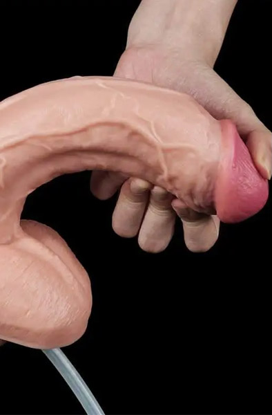Lovetoy Squirt Extreme Dildo Hautfarben 25,5 cm - Spritzdildo 3