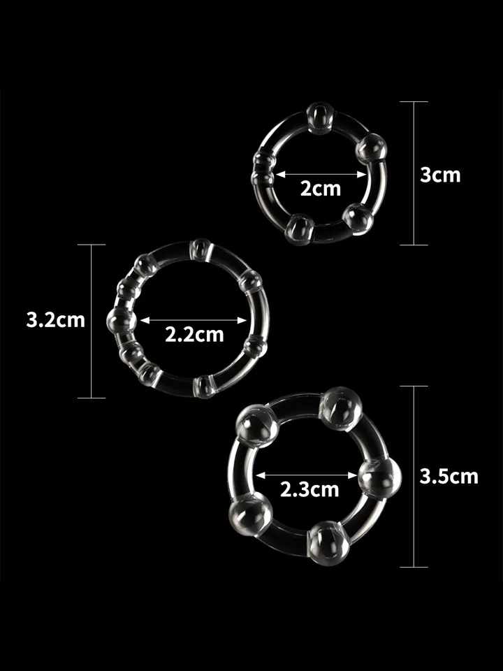 Lovetoy Triple Beaded Ring Set - Cockring-Set 2 [full]