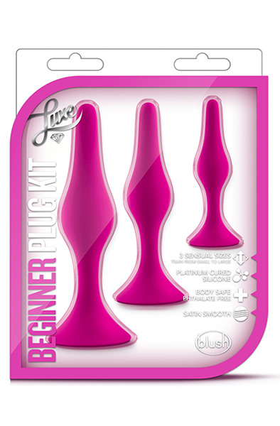 Luxe Beginner Plug Kit Pink - Analplug Set 2