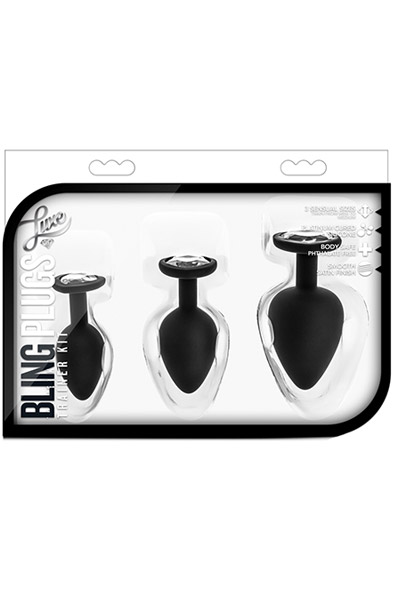 Luxe Bling Plugs Training Kit White Gems - Analplug Set 3