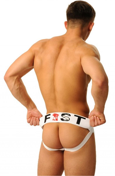 M&K Fist Logo Jock in Weiß - Jockstrap 2