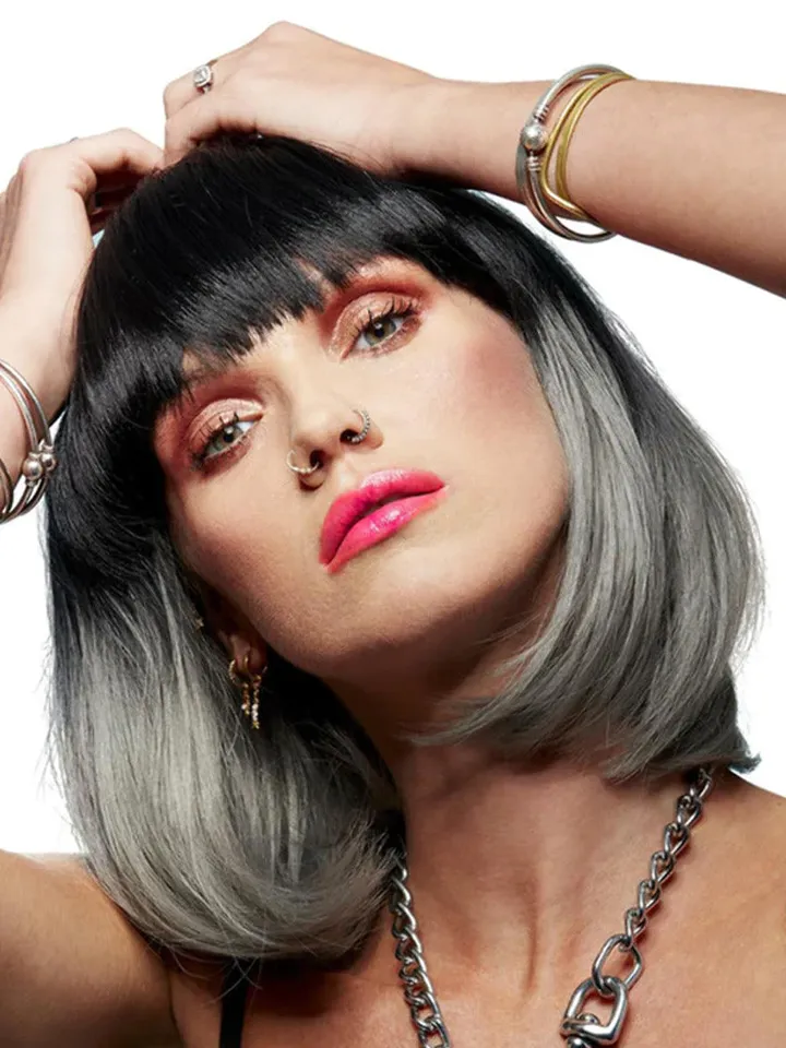 Manic Panic Ombre Grey Bob Wig - Perücke 2 [full]