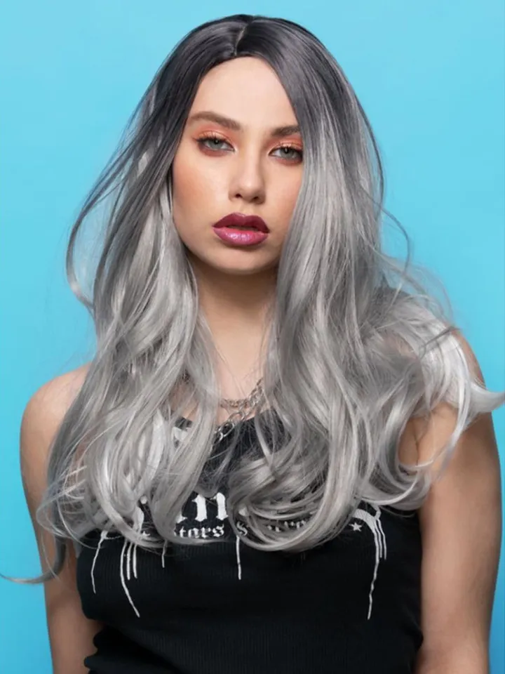 Manic Panic She Wolf Long Ombre Grey Wig - Perücke 2 [full]