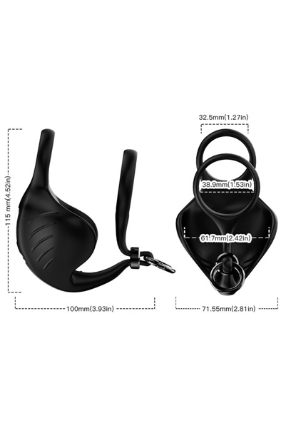 Manta Scrotum Vibrator Ring With Remote - Kugelvibrator 3