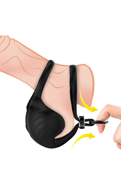 Manta Scrotum Vibrator Ring With Remote - Kugelvibrator 4