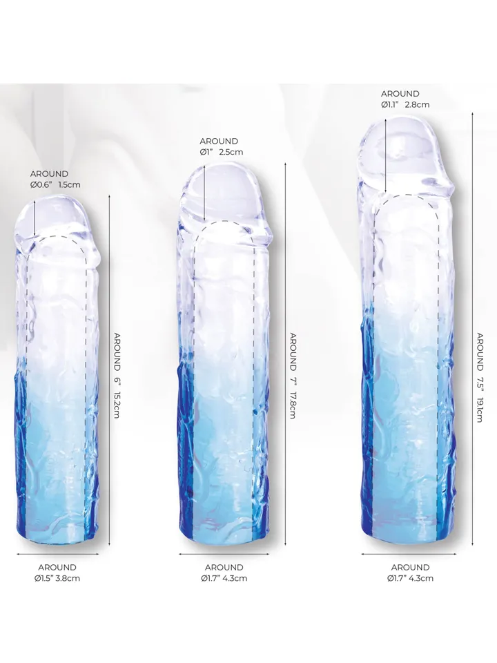 Massives 3-in-1-Verlängerungshüllen-Set Blau - Penisverlängerung/Penishülle 2