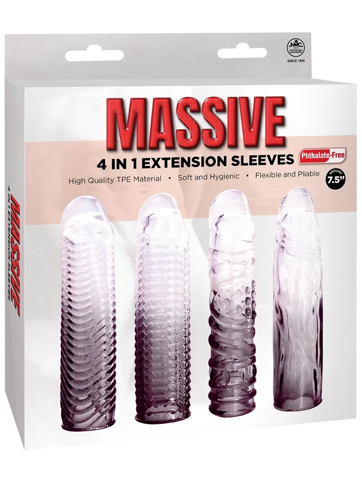 Massives 4-in-1 Verlängerungshüllen-Set - Penisverlängerung/Penishülle 3