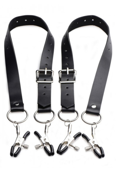 Master Series Spread Labia Spreader Straps with Clamps - Labia-Muscheln 1