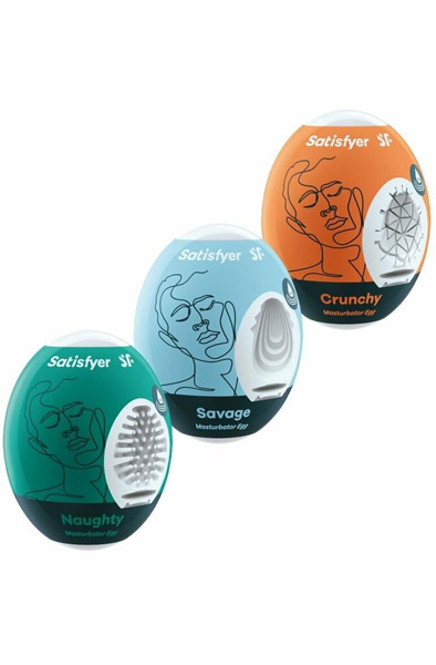 Masturbator Egg 3-pack Naughty, Savage, Crunchy - Tenga-Ei 3