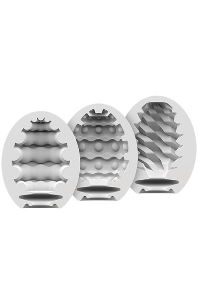Masturbator Egg 3-pack Riffle, Bubble, Fierce - Tenga-Ei 2