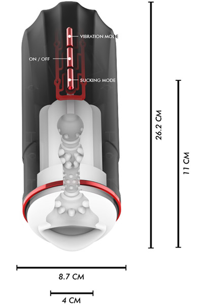 MEGABITE Mund-Saug- und Vibrationsmasturbator - Masturbator 3