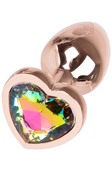 Metal Heart Plug Rose Gold Small - Analplug aus Metall 2