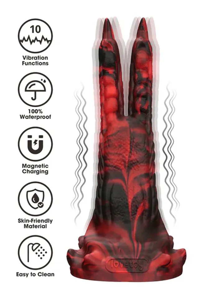 Monster Savage Double Claw Vibrating Dildo - Drachen-Dildo 1 [full]