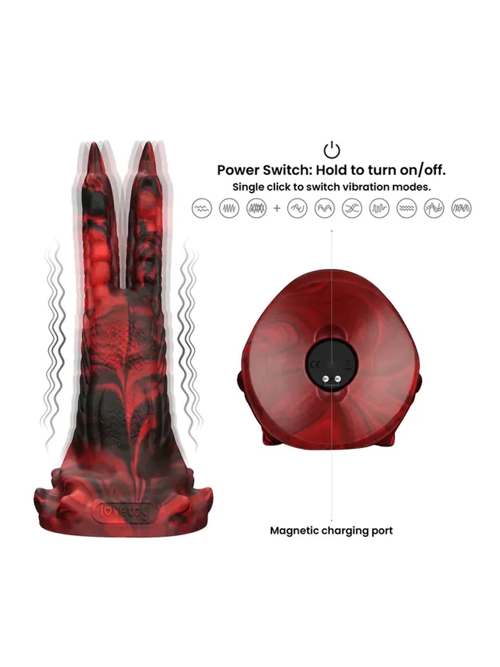 Monster Savage Double Claw Vibrating Dildo - Drachen-Dildo 2 [full]