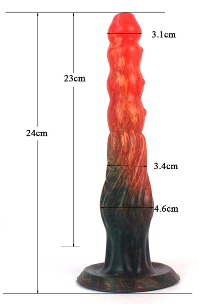 MonsterRed Liquid Silicone Anal Dildo 24 cm - Monster-Dildo 8